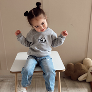 Sleeper Panda Nakış Detaylı %100 Pamuklu Sweatshirt