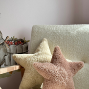 Stars Yıldız Çocuk ve Bebek Odası Yastık 2'li Ekru - Somon