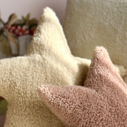 Stars Yıldız Çocuk ve Bebek Odası Yastık 2'li Ekru - Somon