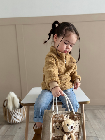 Flufly Fermuarlı Sweatshirt Kız/Erkek