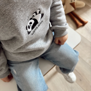 Sleeper Panda Nakış Detaylı %100 Pamuklu Sweatshirt