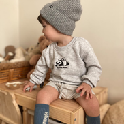 Sleeper Panda Nakış Detaylı %100 Pamuklu Sweatshirt