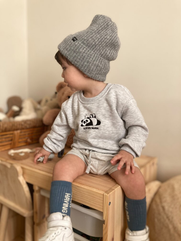 Sleeper Panda Nakış Detaylı %100 Pamuklu Sweatshirt