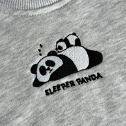 Sleeper Panda Nakış Detaylı %100 Pamuklu Sweatshirt