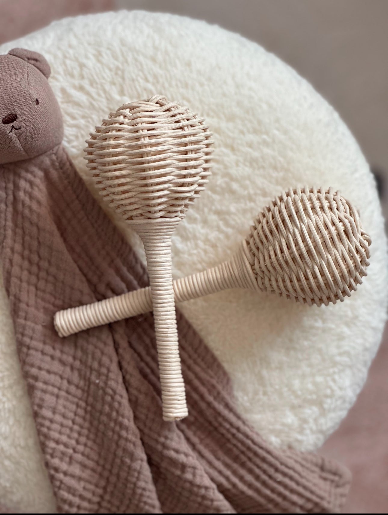 Rattan Çıngırak Düz Saplı