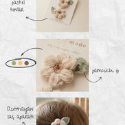 Daisy Saçsız Bebek Tokası 2'li Set