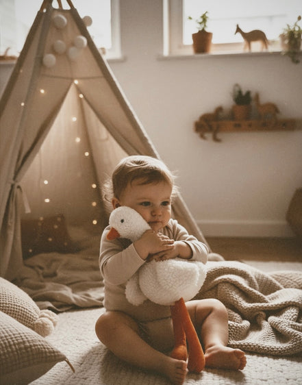 Selly Çocuk Bebek Uyku Arkadaşı Ördek Yastık 40cm