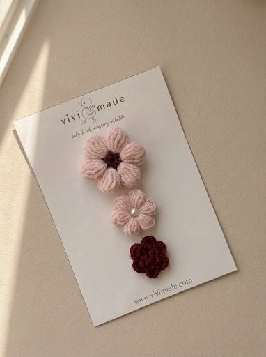 Rosie Saçsız Bebek Tokası 3'lü Set