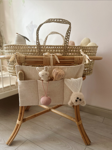 Keten Çocuk - Bebek Odası Yatak Başı Organizeri