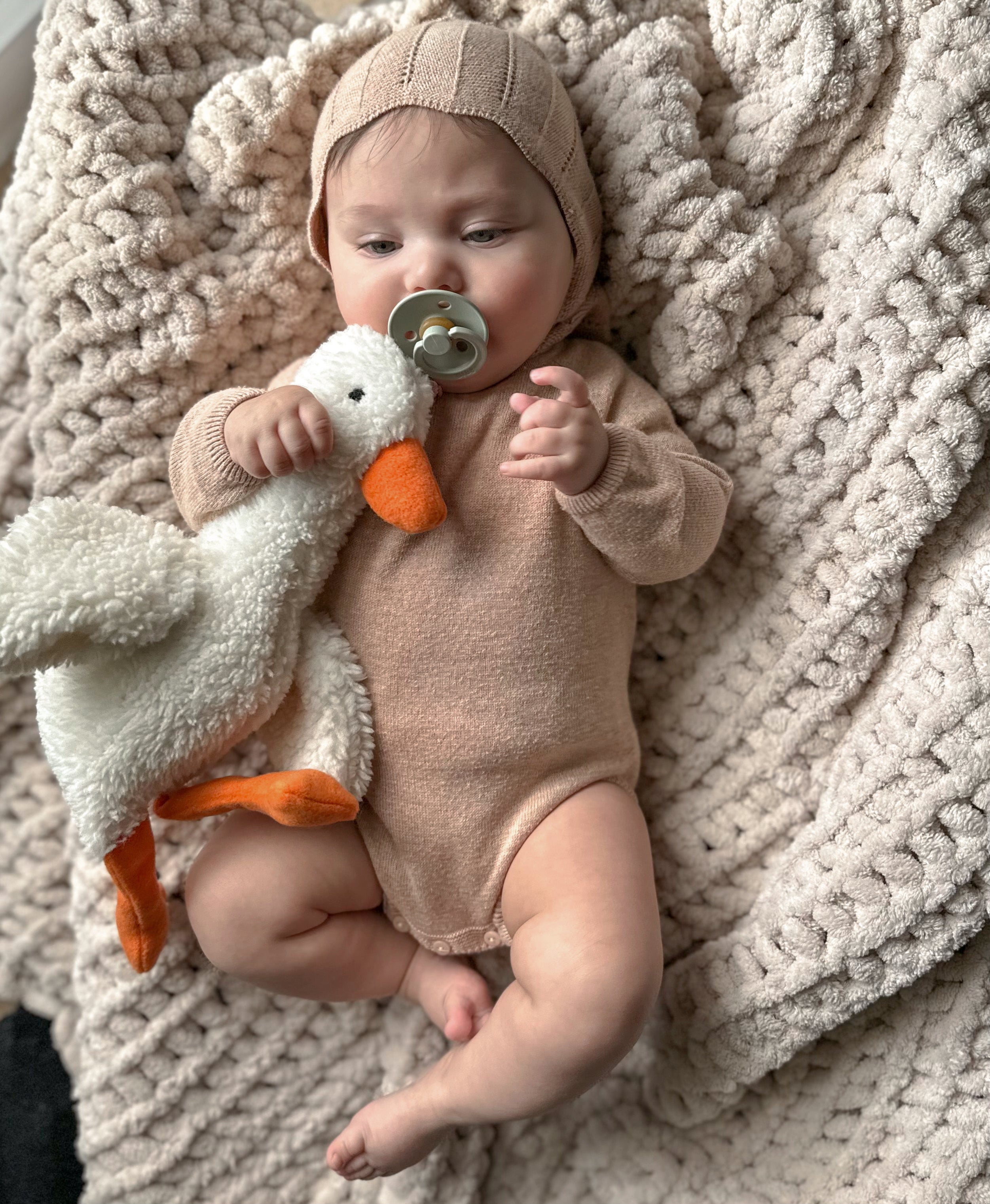 Selly Çocuk Bebek Uyku Arkadaşı Ördek Yastık 40cm