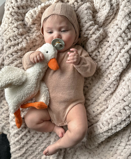 Selly Çocuk Bebek Uyku Arkadaşı Ördek Yastık 40cm